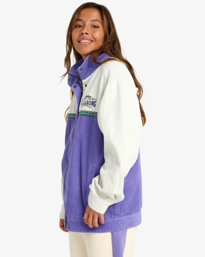 billabong, Set The Wave - Veste en velours côtelé pour Femme, PURPLE ASH (skw0) Set The Wave - Corduroy Jacket for Women  EBJJK00179