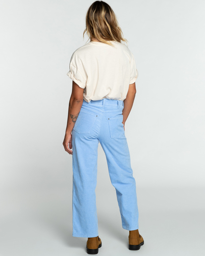 Gold Cord - Corduroy Wide Leg Trousers for Women  EBJNP00109