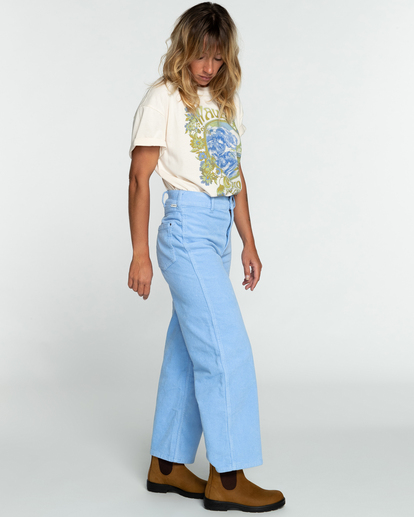 billabong, Gold Cord - Corduroy Wide Leg Trousers for Women, OUTTA THE BLUE (pze0) Gold Cord - Corduroy Wide Leg Trousers for Women  EBJNP00109