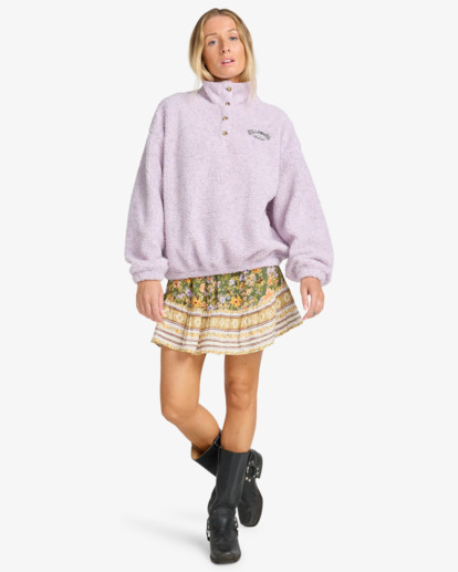 billabong, Run The Road - Sweat pour Femme, VIOLET ICE (vic) Run The Road - Pullover Sweatshirt for Women  EBJPF00113