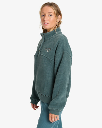 billabong, All Mine - Sweat pour Femme, SLATE BLUE (slb) All Mine - Pullover Sweatshirt for Women  EBJPF00115