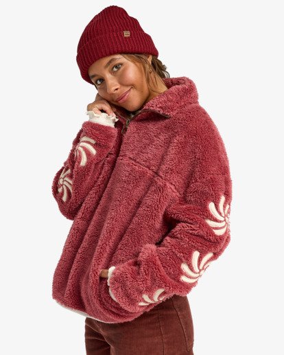 billabong, Sun Fun - Polaire à demi-zip pour Femme, WILD GINGER (wgr) Sun Fun - Half Zip Pullover for Women  EBJPF00116