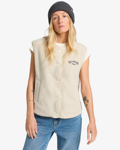Be Happy - Sherpa Vest for Women  EBJPF00118