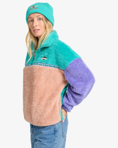 billabong, Original Since - Polaire pour Femme, AQUA HAZE (ahz) Original Since - Polar Fleece for Women  EBJPF00121