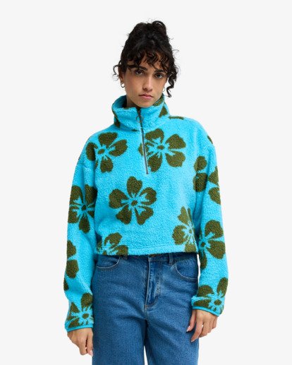 Holiday Cropped - Half Zip Fleece for Women  EBJPF00123