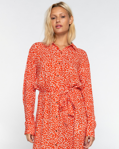 First Kiss - Midi Shirt Dress for Women  EBJWD00124