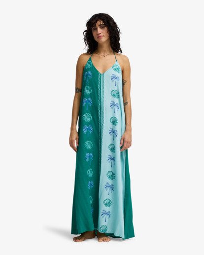 Gypsy Colorblock - V-Neck Dress for Women  EBJWD00175