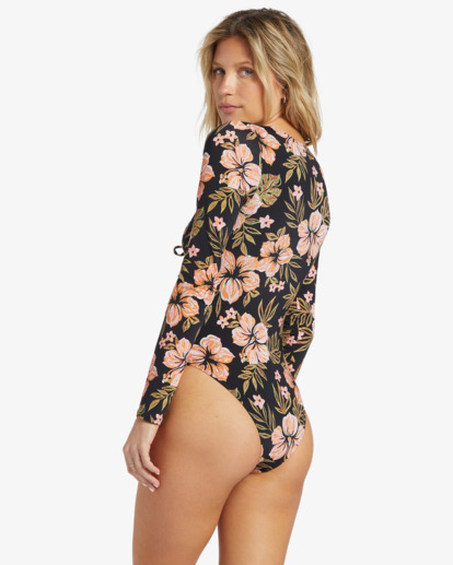 Hooked On Tropics - Long Sleeve One-Piece Swimsuit for Women  EBJWR03010