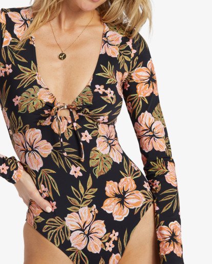 Hooked On Tropics - Long Sleeve One-Piece Swimsuit for Women  EBJWR03010