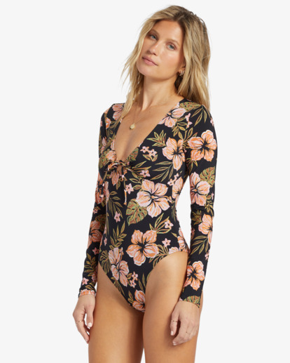 Hooked On Tropics - Long Sleeve One-Piece Swimsuit for Women  EBJWR03010