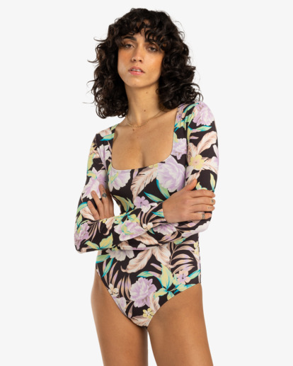 Shadow Tropic - Long Sleeves One-Piece Swimsuit for Women  EBJWR03029