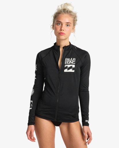 Surf Capsule - Front-Zip Long Sleeves Surf T-Shirt for Women  EBJWR03034