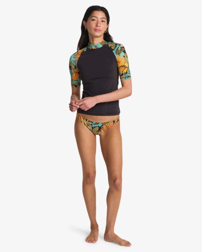 Tropic Surf Print - Short Sleeve Rash Vest for Women  EBJWR03047