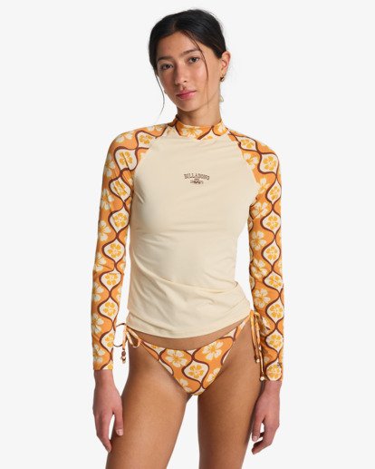 Tropic Surf Print - Long Sleeve Rash Vest for Women  EBJWR03048