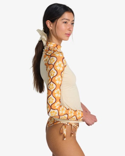 Tropic Surf Print - Long Sleeve Rash Vest for Women  EBJWR03048