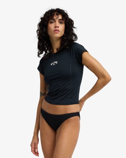 Crop Lycra - Short Sleeve Cropped Rash Vest for Women  EBJWR03050