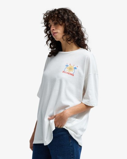 billabong, Hot Haze - Short Sleeve T-Shirt for Women, SALT CRYSTAL (scs) Hot Haze - Short Sleeve T-Shirt for Women  EBJZT00460