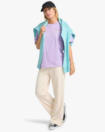 billabong, Mixing Vibes - T-shirt met korte mouwen voor Dames, LIGHT PURPLE (lpu) Mixing Vibes - Short Sleeve T-Shirt for Women  EBJZT00473