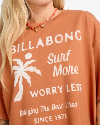 billabong, Jumps In Water - Short Sleeve T-Shirt for Women, SUNBURNT (clt0) Jumps In Water - Short Sleeve T-Shirt for Women  EBJZT00480