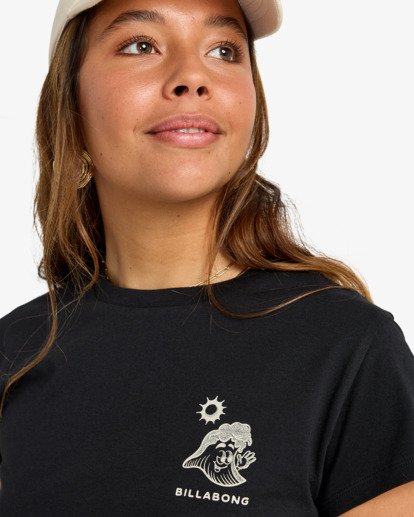 billabong, Oceans Greatest - Short Sleeve T-Shirt for Women, BLACK (blk) Oceans Greatest - Short Sleeve T-Shirt for Women  EBJZT00484
