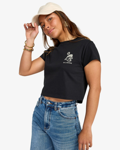 billabong, Oceans Greatest - Short Sleeve T-Shirt for Women, BLACK (blk) Oceans Greatest - Short Sleeve T-Shirt for Women  EBJZT00484