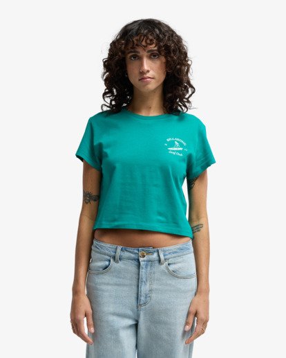 Surf The Waves - Cropped T-Shirt for Women  EBJZT00586