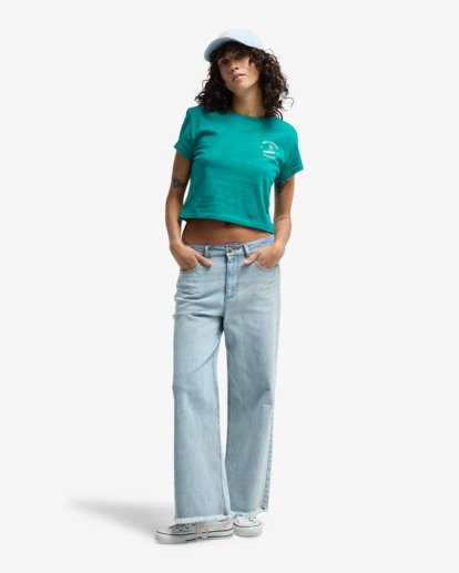 Surf The Waves - Cropped T-Shirt for Women  EBJZT00586