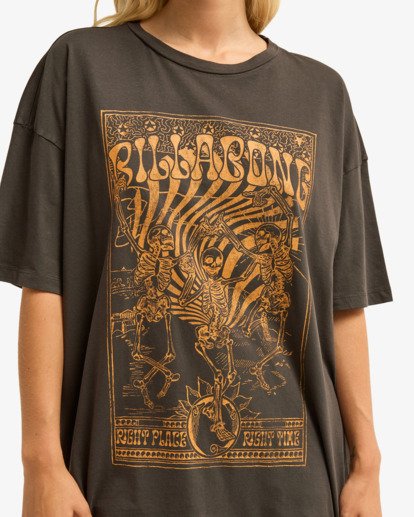 billabong, Right Place Right Time - T-shirt met korte mouwen voor Dames, OFF BLACK (ofb) Right Place Right Time - Short Sleeve T-Shirt for Women  EBJZT00600