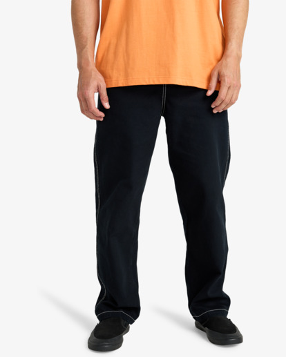 Larry Canvas - Elasticated Denim Trousers With Drawcord for Men  EBYDP03004
