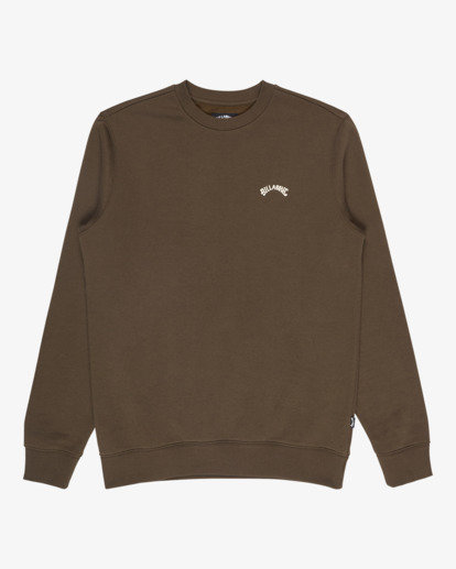 billabong, Arch Cr - Crew Sweatshirt for Men, DARK CEDAR (csr0) Arch Cr - Crew Sweatshirt for Men  EBYFT00146