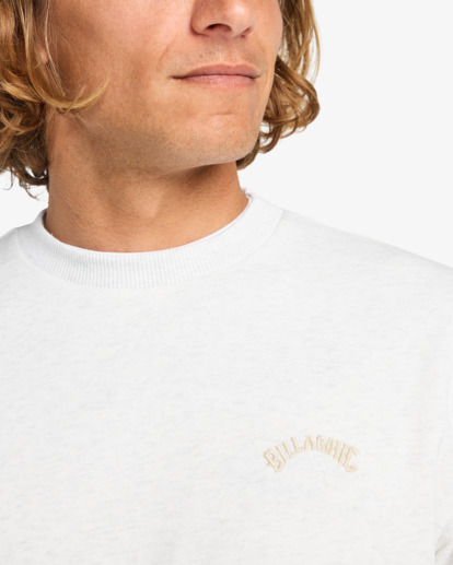 billabong, Arch Cr - Crew Sweatshirt for Men, OATMEAL HEATHER (oah) Arch Cr - Crew Sweatshirt for Men  EBYFT00146