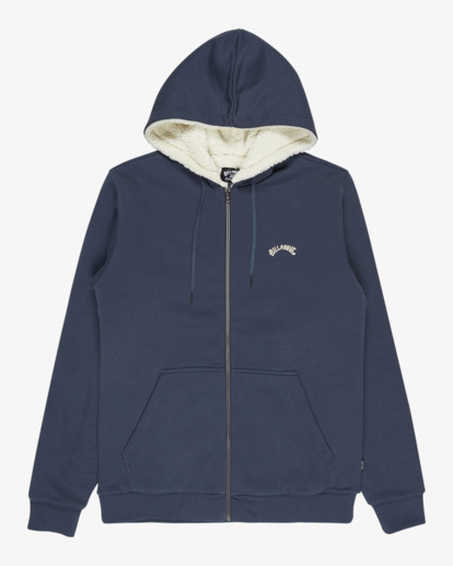 billabong, Arch Sherpa - Pull zippé à capuche pour Homme, OMBRE BLUE (krq0) Arch Sherpa - Zip Hoodie for Men  EBYFT00149