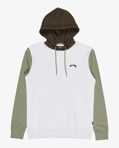 billabong, Arch Block Po - Hoodie for Men, OATMEAL HEATHER (oah) Arch Block Po - Hoodie for Men  EBYFT00155