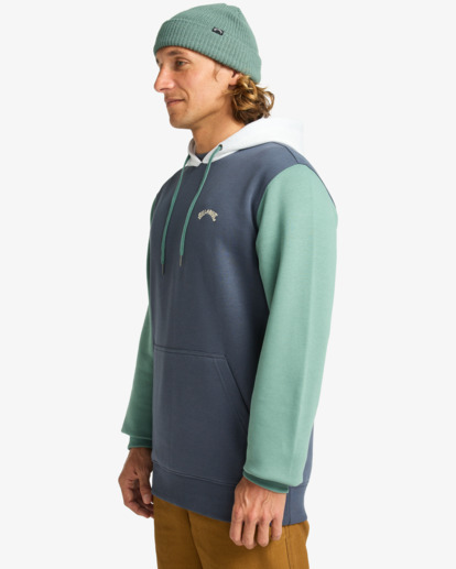 billabong, Arch Block Po - Hoodie for Men, OMBRE BLUE (krq0) Arch Block Po - Hoodie for Men  EBYFT00155
