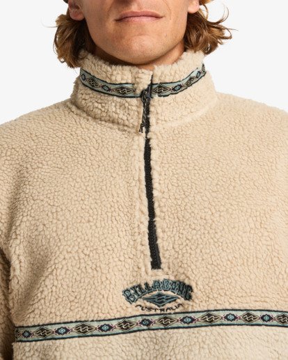 billabong, Boundary Tombstone - Polaire à col montant zippé pour Homme, DESERT (des) Boundary Tombstone - Half Zip Mock Neck Fleece for Men  EBYFT00158