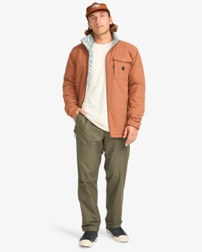 billabong, Unwind Revo 10K - Doudoune réversible pour Homme, RUST (crc0) Unwind Revo 10K - Reversible Puffer Jacket for Men  EBYJK00124