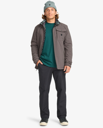 billabong, Unwind Revo 10K - Doudoune réversible pour Homme, RAVEN (rav) Unwind Revo 10K - Reversible Puffer Jacket for Men  EBYJK00124