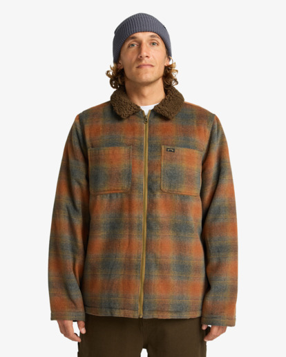 Hills Sherpa - Sherpa Lined Wool Plaid Jacket for Men  EBYJK00136
