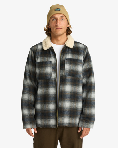 Hills Sherpa - Sherpa Lined Wool Plaid Jacket for Men  EBYJK00136