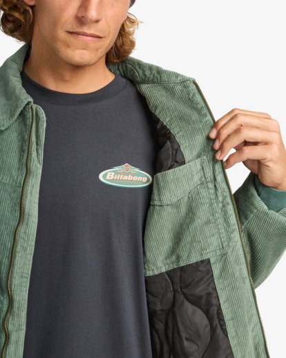 billabong, Smith - Veste isolante en velours côtelé pour Homme, HUNTER (gpl0) Smith - Mid Weight Insulated Jacket for Men  EBYJK00140