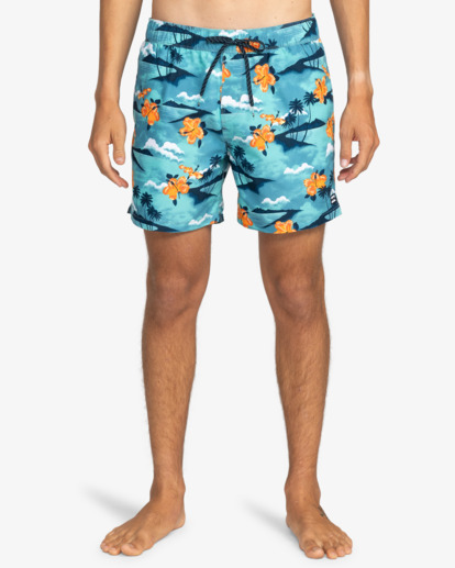 Island 16" - Layback Swim Shorts for Men  EBYJV00119