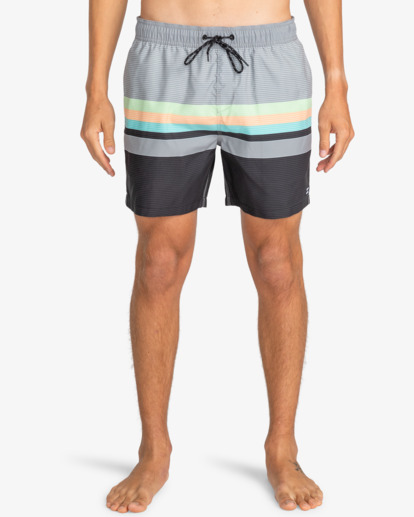 All Day Stripes Layback 16" - Swim Shorts for Men  EBYJV00130