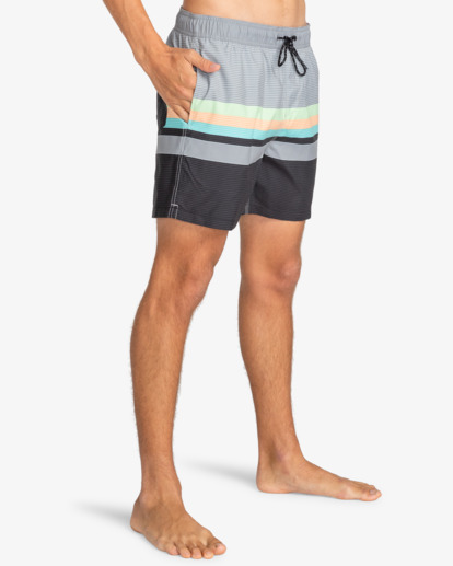 All Day Stripes Layback 16" - Swim Shorts for Men  EBYJV00130