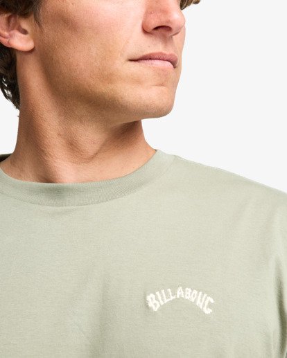 billabong, Arch Crew - Short Sleeve T-Shirt for Men, GREY GREEN (gjk0) Arch Crew - Short Sleeve T-Shirt for Men  EBYKT00100