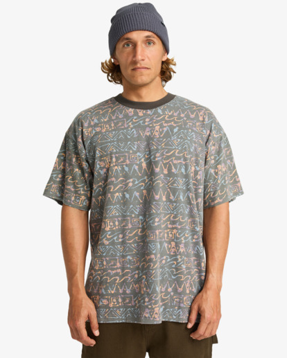 Paint Rack Wave Washed - Short Sleeve T-Shirt for Men  EBYKT00115