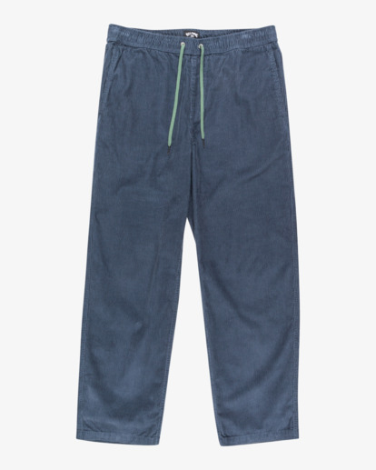 billabong, Larry Cord - Pantalon en velours côtelé à taille élastiquée pour Homme, OMBRE BLUE (krq0) Larry Cord - Elasticated Waist Corduroy Trousers for Men  EBYNP00111