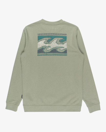 billabong, Foundation Cr - Sweat pour Homme, GREY GREEN (gjk0) Foundation Cr - Sweatshirt for Men  EBYSF00170