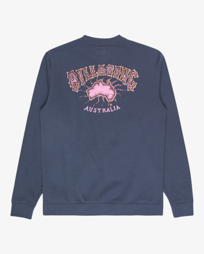 billabong, Foundation Cr - Sweatshirt for Men, OMBRE BLUE (krq0) Foundation Cr - Sweatshirt for Men  EBYSF00170