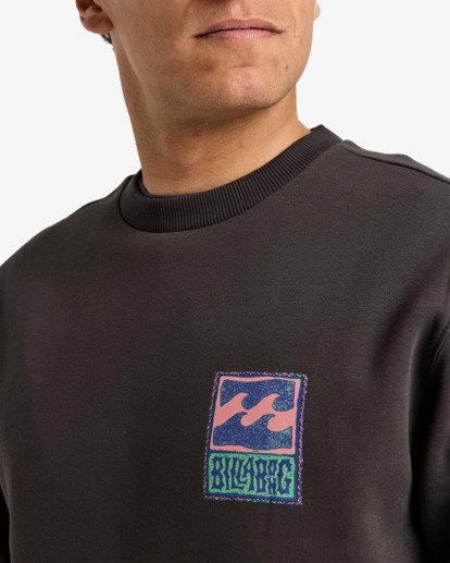 billabong, Foundation Cr - Sweatshirt for Men, WASHED BLACK (waa) Foundation Cr - Sweatshirt for Men  EBYSF00170
