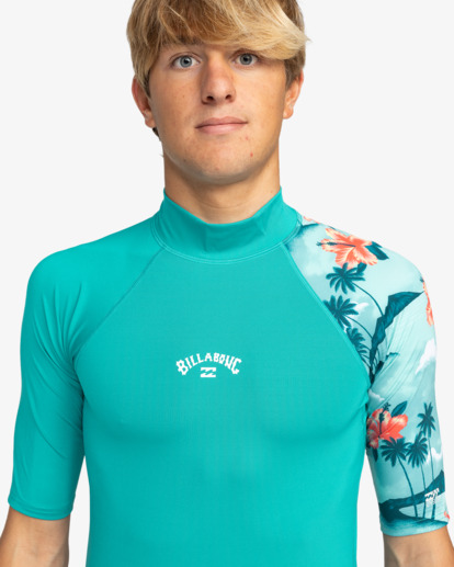 billabong, CONTRAST ALLOVER SS, AQUA (aqu) CONTRAST ALLOVER SS  EBYWR00115